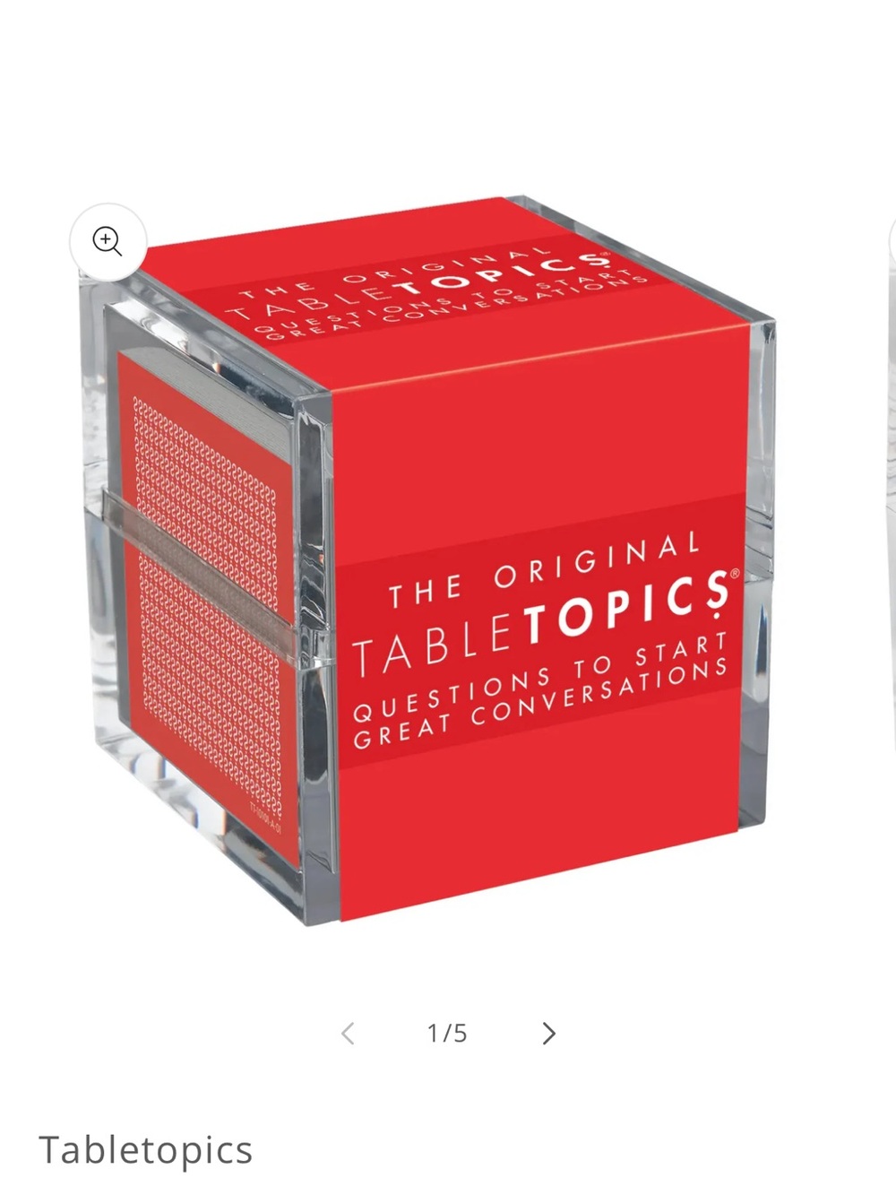 The Original TableTopics Conversation Starter Cube - Red